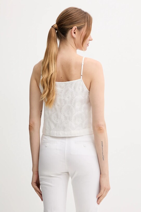 Oblečení Bavlněná halenka Sisley 5WFQLH01G bílá