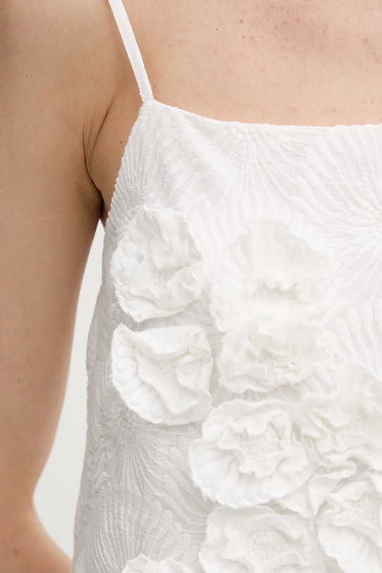 Sisley bluză din bumbac 5WFQLH01G alb