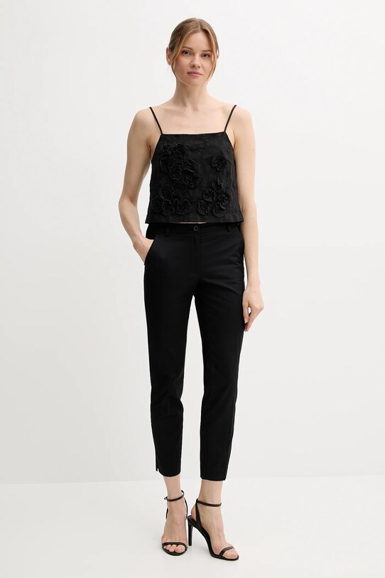 Хлопковая блузка Sisley 5WFQLH01G чёрный SS25