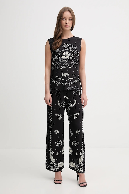 Sisley bluzka 5XINLQ09A czarny SS25