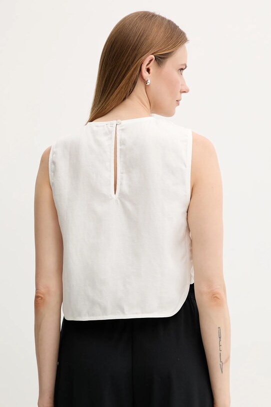 Abbigliamento Sisley blusa in lino misto 5HZELH01L beige