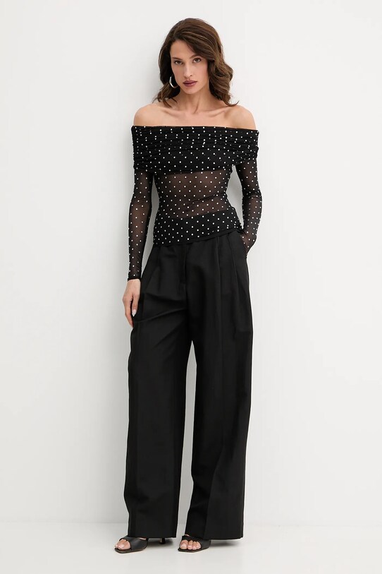 Retrofete bluzka Oriana HL25.10743 czarny SS25