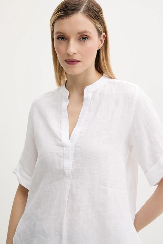 Marc O'Polo bluză din in alb 516113541069