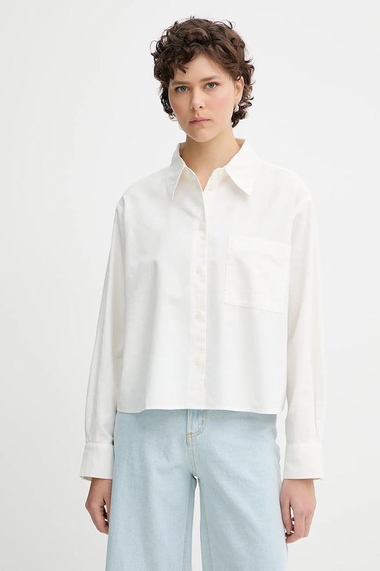 Marc O'Polo koszula bawełniana bawełna biały 5000005561