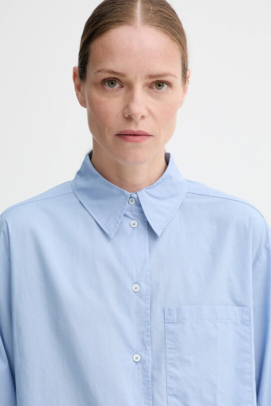 Marc O'Polo koszula bawełniana niebieski 500105142557