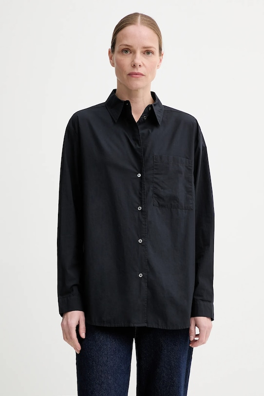 Marc O'Polo koszula bawełniana bawełna granatowy 500105142557