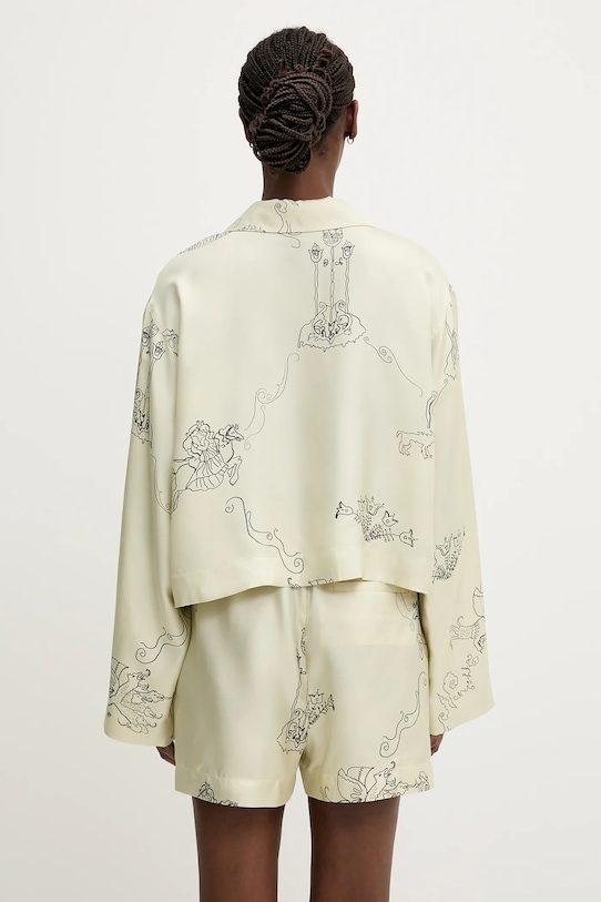 Дрехи Копринена риза Nanushka VALLY NW25SSTP31250 бежов