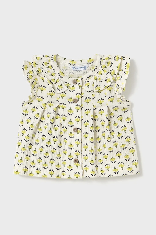 Детская хлопковая блузка Mayoral 1105.4E.Baby.PPYA зелёный SS25
