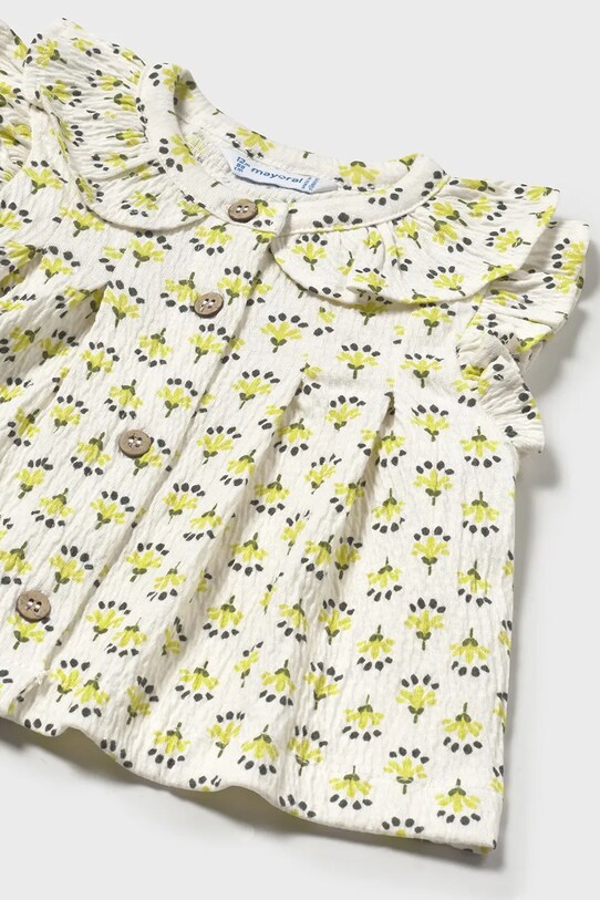 Детская хлопковая блузка Mayoral зелёный 1105.4E.Baby.PPYA