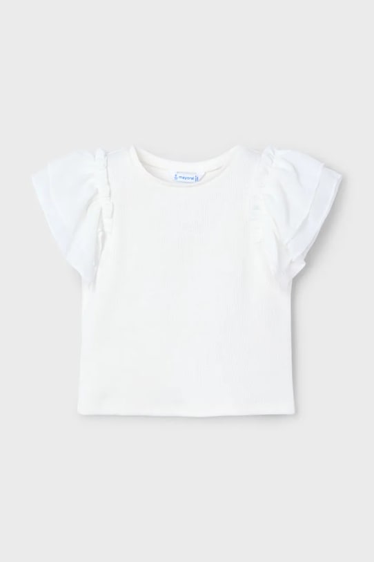 Детская блузка Mayoral 3013.6L.Mini.PPYA белый SS25