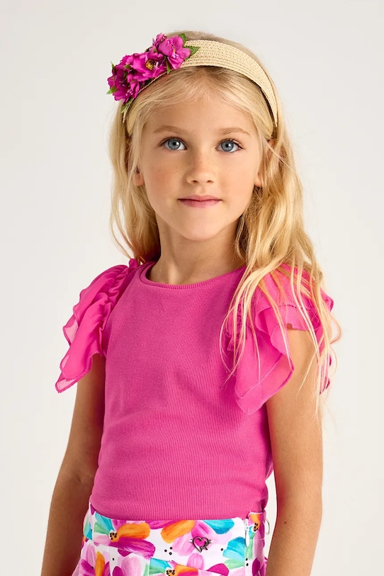 Otroška Majica Mayoral Z elastanom roza 3013.6L.Mini.PPYA