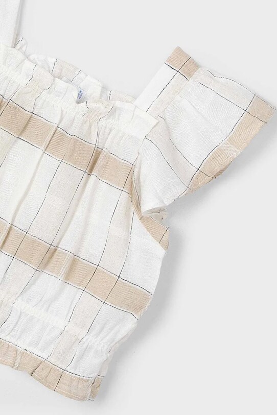 Dievča Detská ľanová blúzka Mayoral 3183.6E.Mini.PPYA béžová