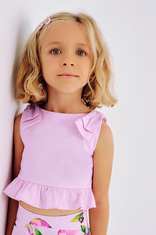 Дитяча бавовняна блузка Mayoral 3023.6D.Mini.PPYA рожевий