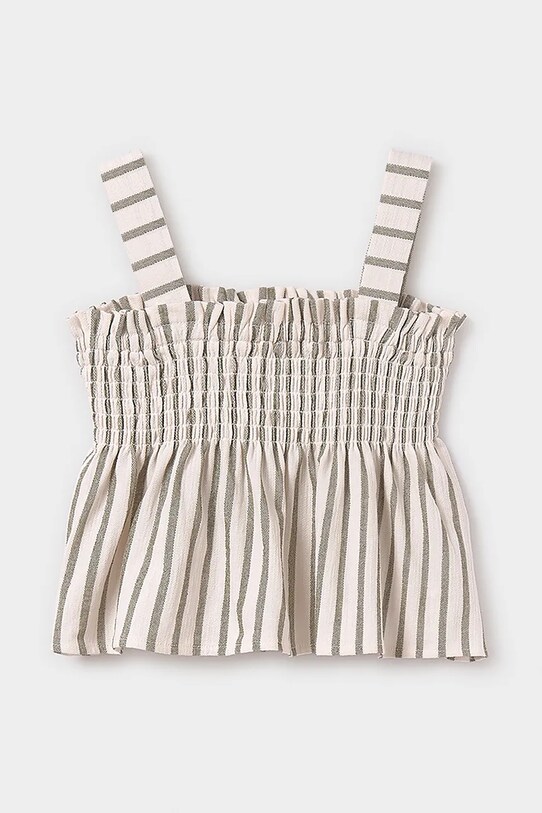 Dziewczynka Mayoral bluzka bawełniana dziecięca 6033.8C.Junior.PPYA zielony