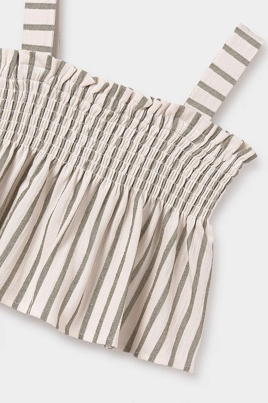 Mayoral bluzka bawełniana dziecięca zielony 6033.8C.Junior.PPYA