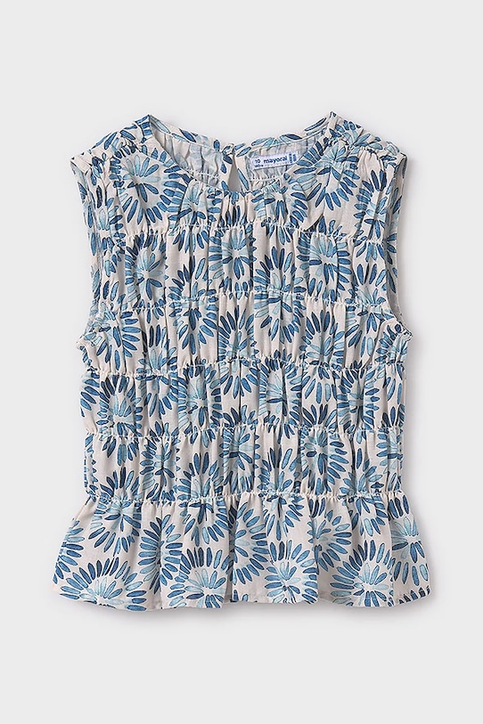 Mayoral bluzka dziecięca 6036.8A.Junior.PPYA niebieski SS25