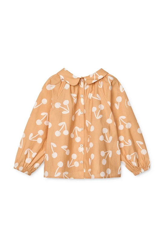 Detská bavlnená blúzka Liewood Rhea Printed Top LW19917 oranžová SS25