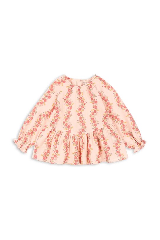 Детская хлопковая блузка Konges Sløjd COCO BLOUSE GOTS KS102274 розовый SS25