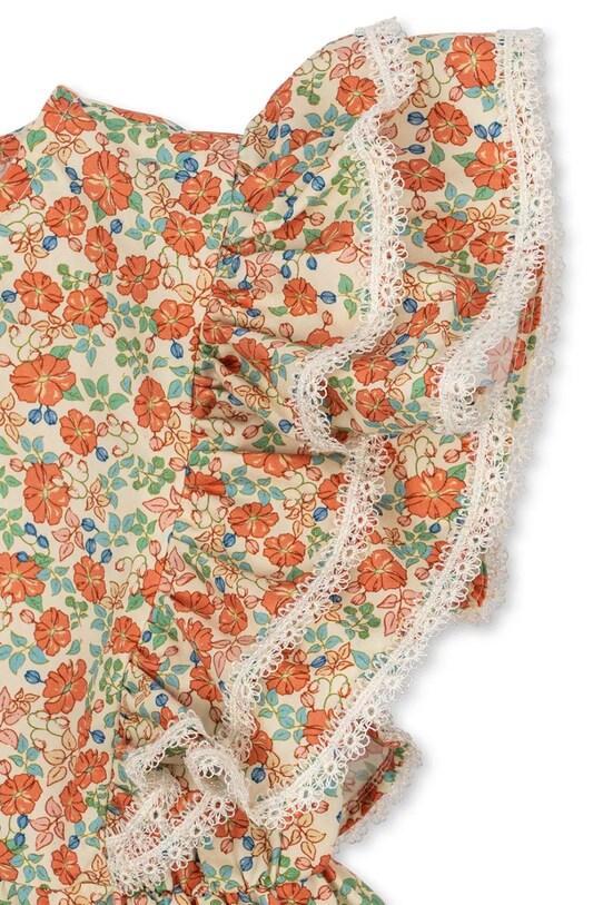 Konges Sløjd bluza de bumbac pentru copii VERBENA TOP GOTS KS102297 portocaliu