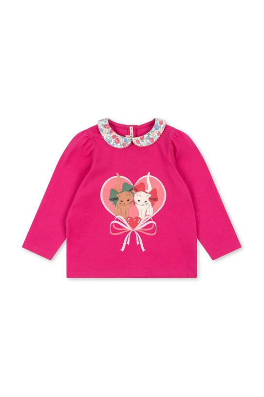 Дитяча бавовняна блузка Konges Sløjd BABETTE BLOUSE GOTS KS102559 рожевий SS25