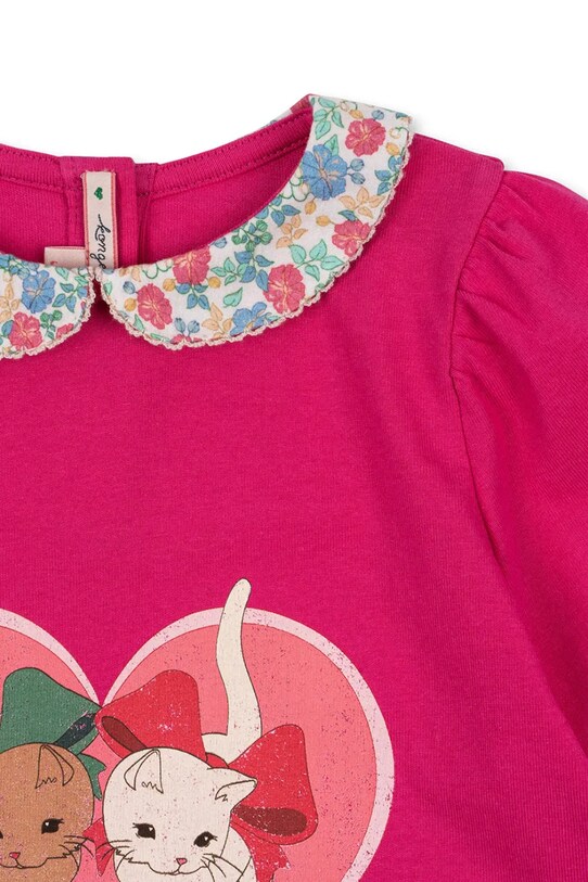 Дитяча бавовняна блузка Konges Sløjd BABETTE BLOUSE GOTS KS102559 рожевий