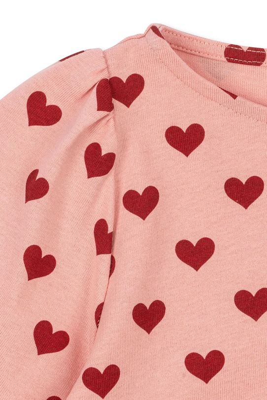 Dievča Detská bavlnená blúzka Konges Sløjd DREY SLIT BLOUSE GOTS KS102567 ružová