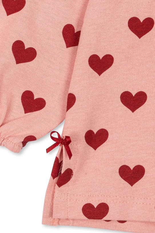 Detská bavlnená blúzka Konges Sløjd DREY SLIT BLOUSE GOTS ružová KS102567