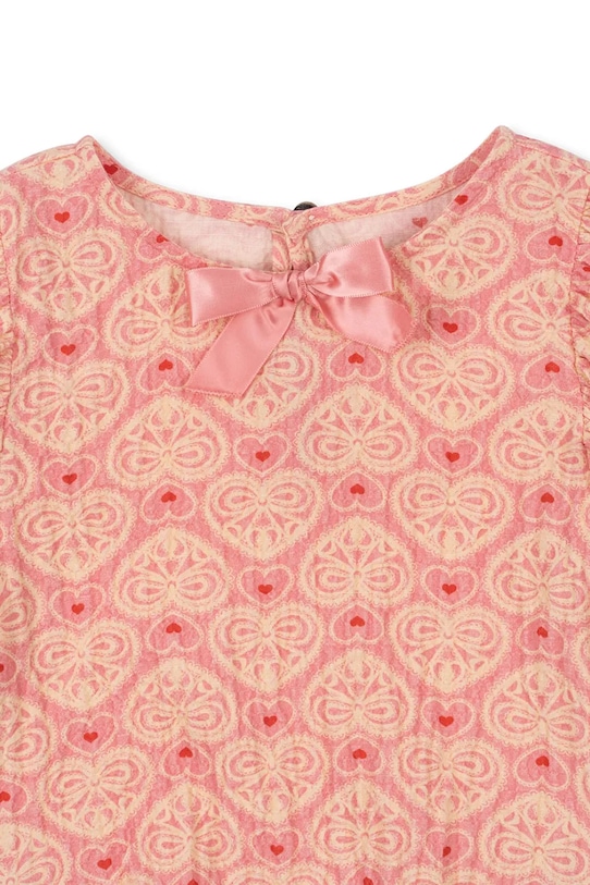 Παιδική μπλούζα Konges Sløjd AVA SS BLOUSE GOTS KS102445 ροζ