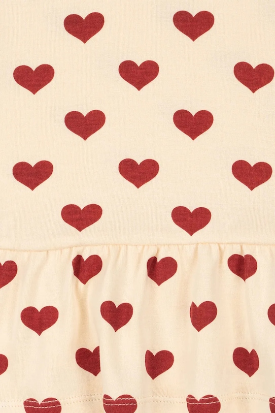 Konges Sløjd bluza de bumbac pentru copii CLASSIC TEE GOTS bej KS102548