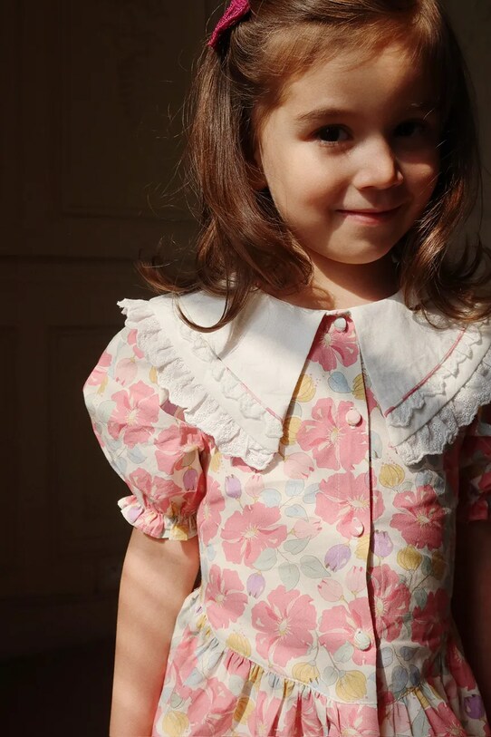 Detská bavlnená blúzka Konges Sløjd COEUR COLLAR SHIRT GOTS KS102850