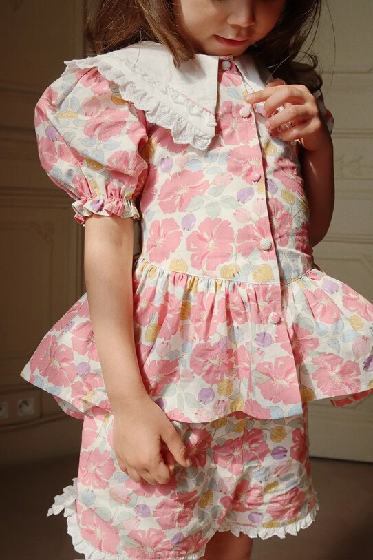 Detská bavlnená blúzka Konges Sløjd COEUR COLLAR SHIRT GOTS KS102850
