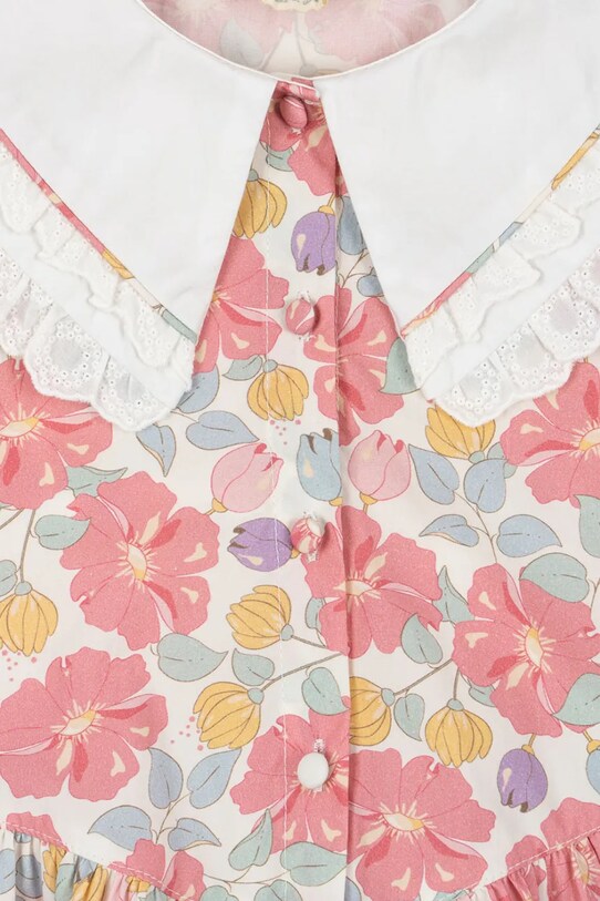 Konges Sløjd bluza de bumbac pentru copii COEUR COLLAR SHIRT GOTS KS102850 roz