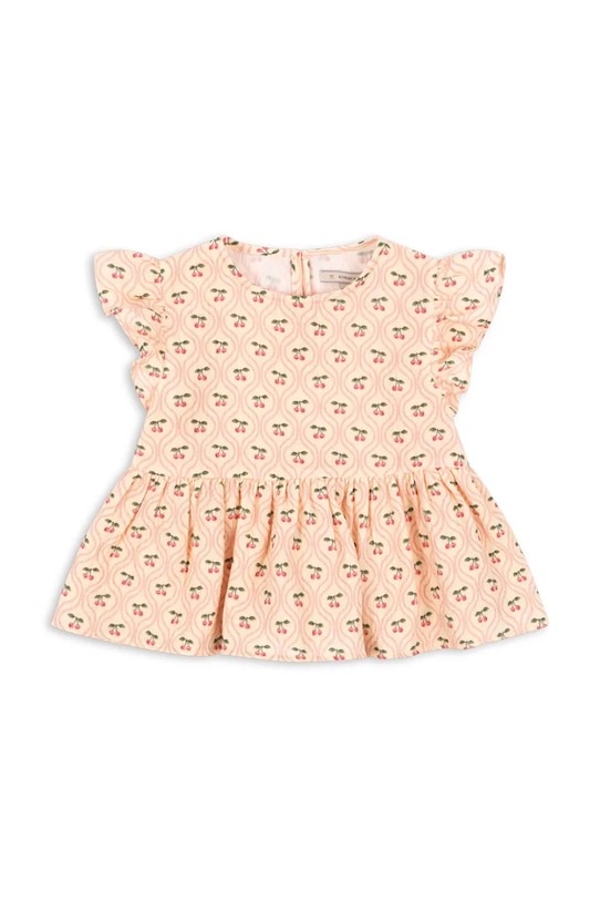 Konges Sløjd bluzka COCO TOP GOTS wzorzyste pomarańczowy KS103205