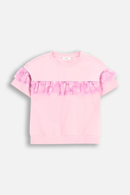 Coccodrillo t-shirt dziecięcy aplikacja różowy WC5143203CGK