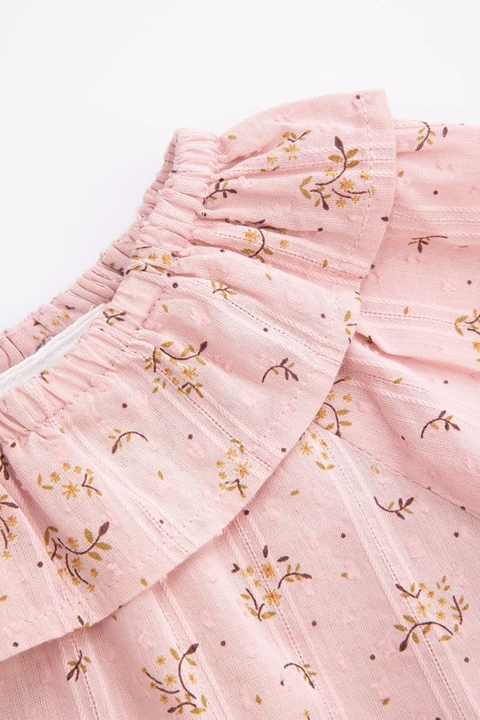 Dětská bavlněná halenka Coccodrillo růžová WC5140101DGK