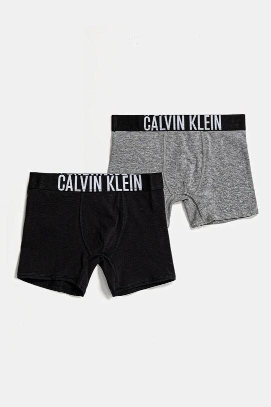 Detské boxerky Calvin Klein Underwear 2-pak jemný vzor čierna B70B700512.PPYA