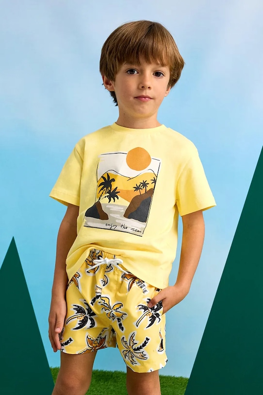 Mayoral szorty kąpielowe dziecięce żółty 3612.5E.Mini.PPYA