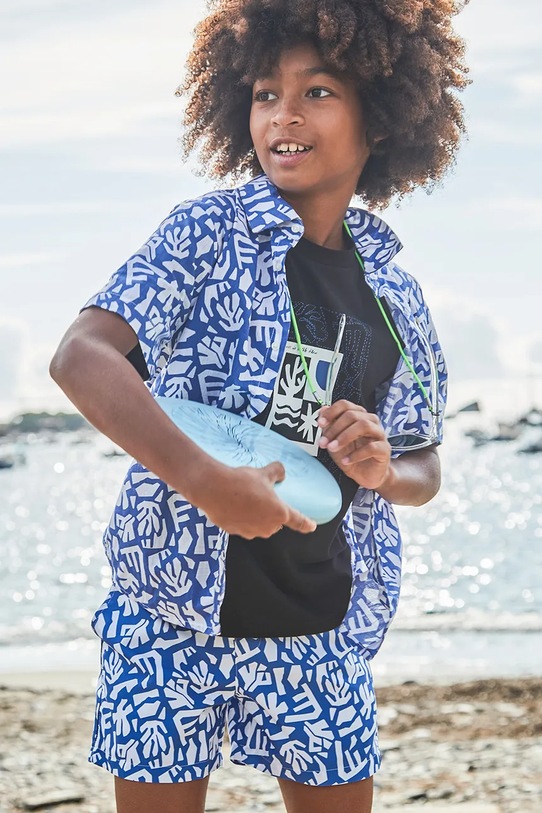 Dječje kratke hlače za kupanje Mayoral Planet friendly plava 6685.7C.Junior.PPYA