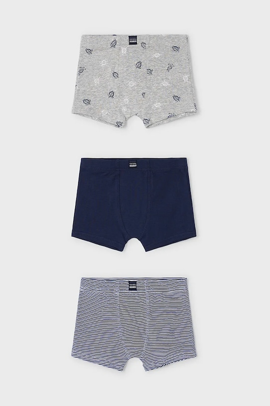 Dětské boxerky Mayoral 3-pack přiléhavé boxerky šedá 10898.5K.Mini.PPYA