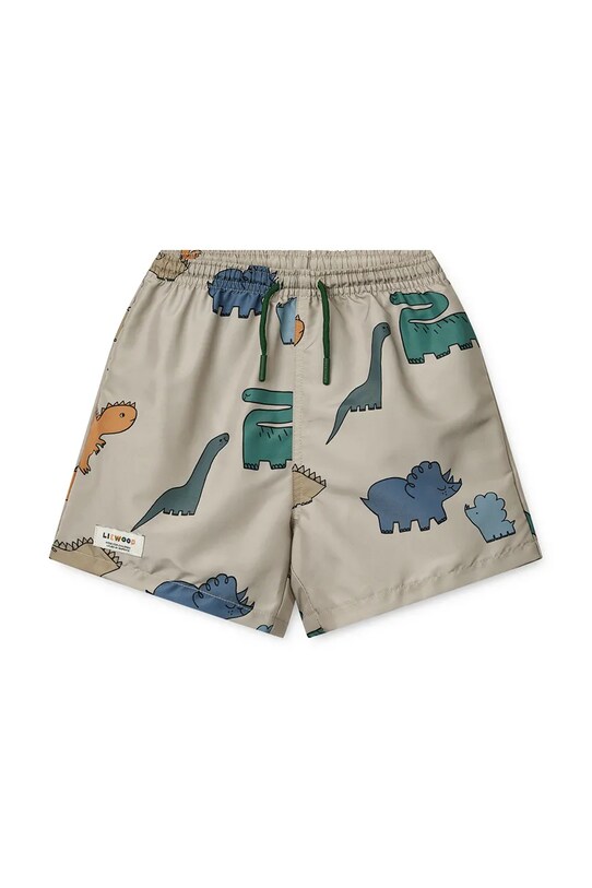 Liewood pantaloni scurți de baie copii Duke Printed Board Shorts Planet friendly bej LW20068