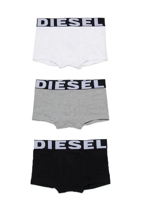 Diesel bokserki dziecięce UMBX-UPARRYTHREEPACK-DSL UND SHORT 3-pack nadruk szary J01911