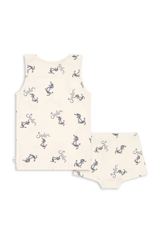 Konges Sløjd piżama BASIC TANK UNDERWEAR SET GOTS KS103382 beżowy SS25