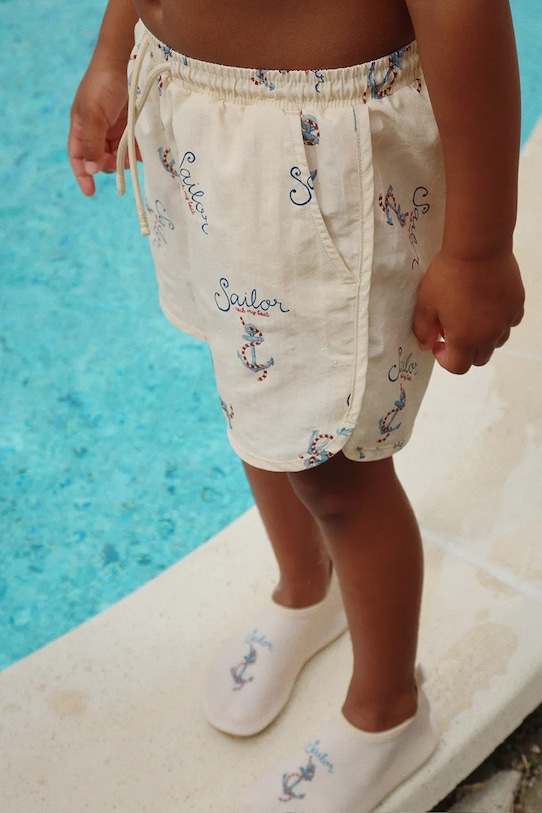 Konges Sløjd szorty ASNOU SWIM SHORTS Planet friendly beżowy KS103344