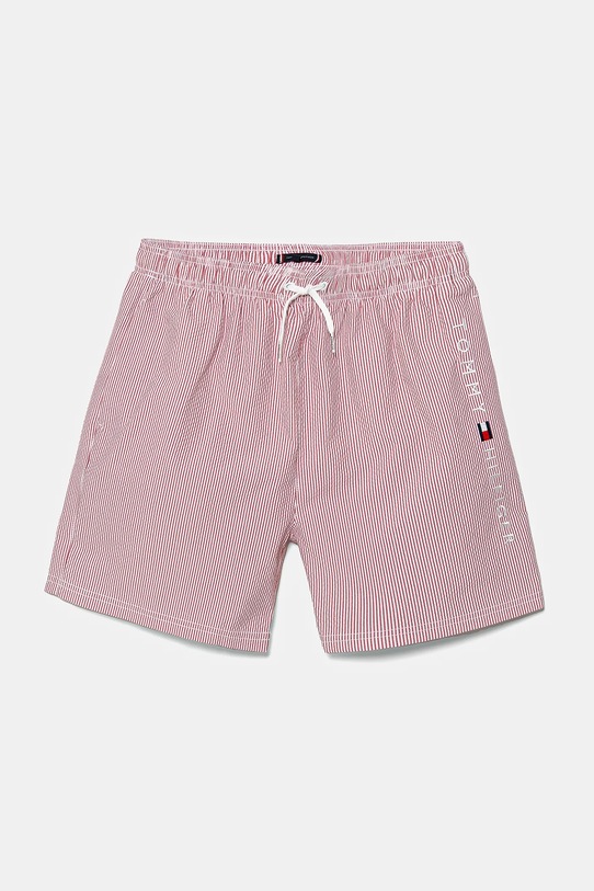 Dětské plavkové šortky Tommy Hilfiger Planet friendly červená UB0UB00580.PPYA