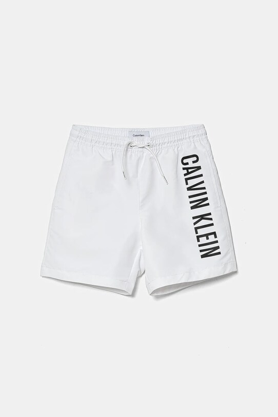 Calvin Klein Jeans pantaloni scurti de baie copii Planet friendly alb KV0KV00053.PPYA
