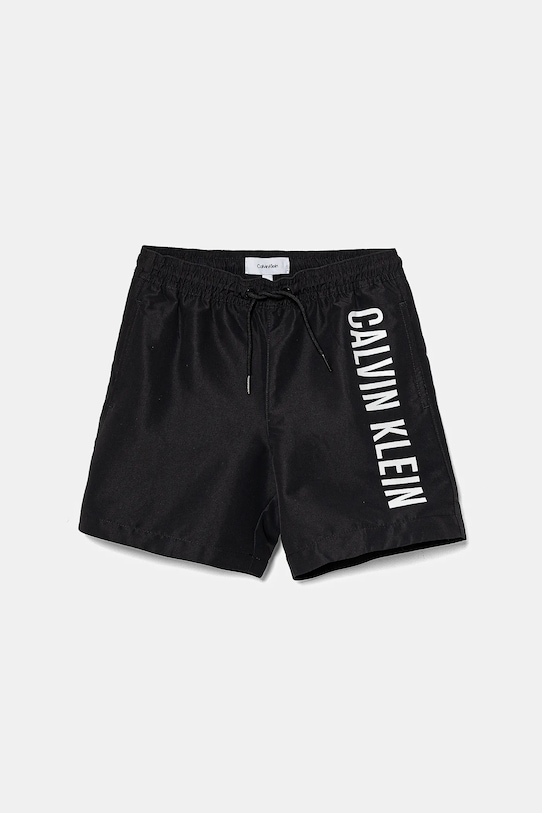 Detské plavkové šortky Calvin Klein Jeans Planet friendly čierna KV0KV00053.PPYA