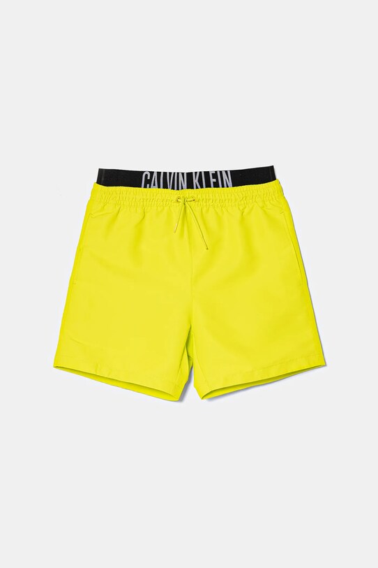 Dětské plavkové šortky Calvin Klein Jeans Planet friendly zelená KV0KV00054.PPYA