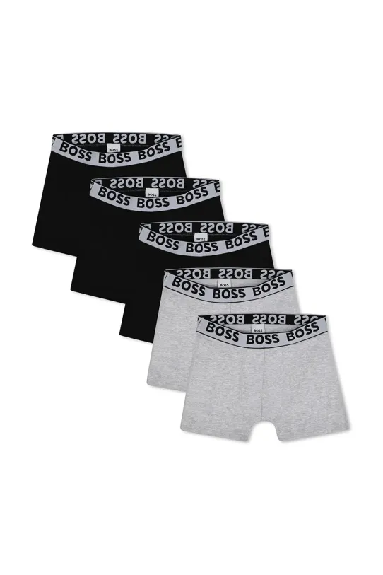 BOSS bokserki dziecięce 5-pack bokserki dopasowane czarny J51744.102.150