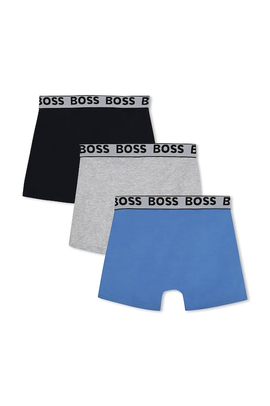 Otroške boksarice BOSS 3-pack J51746.162.174 modra SS25