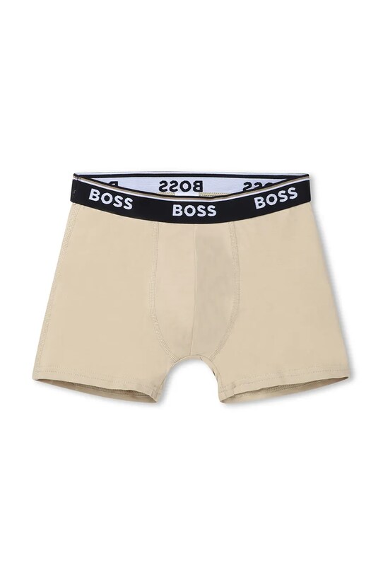 Chłopiec BOSS bokserki dziecięce 2-pack J51748.102.150 beżowy